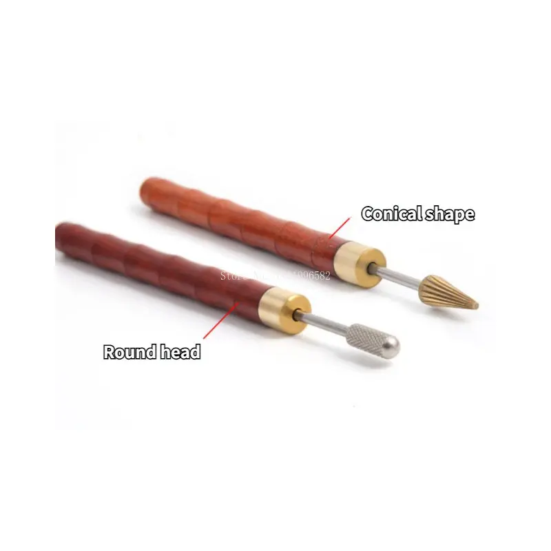Leather Edge Oil Tool Sandalwood Handle Edge Oil Pen Diy Leather Bag Watchband Accessories Sealing Making Tool