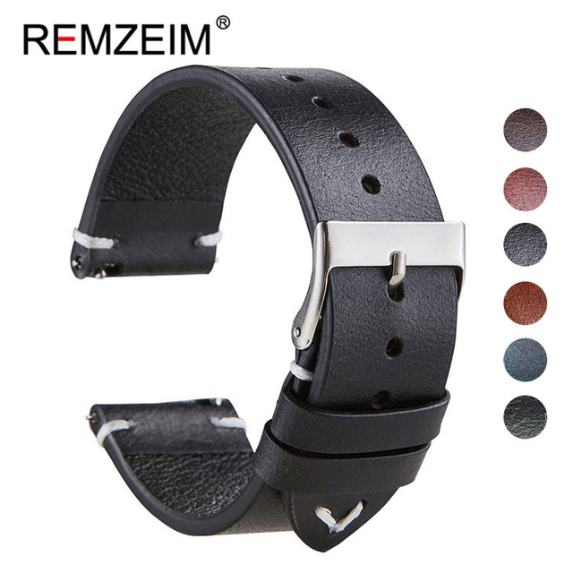 Band 20mm 22mm Genuine Leather Strap For Huawei GT 2 GT2 Pro Watch Strap Replacements For Samsung Galaxy Watch 4  Strap