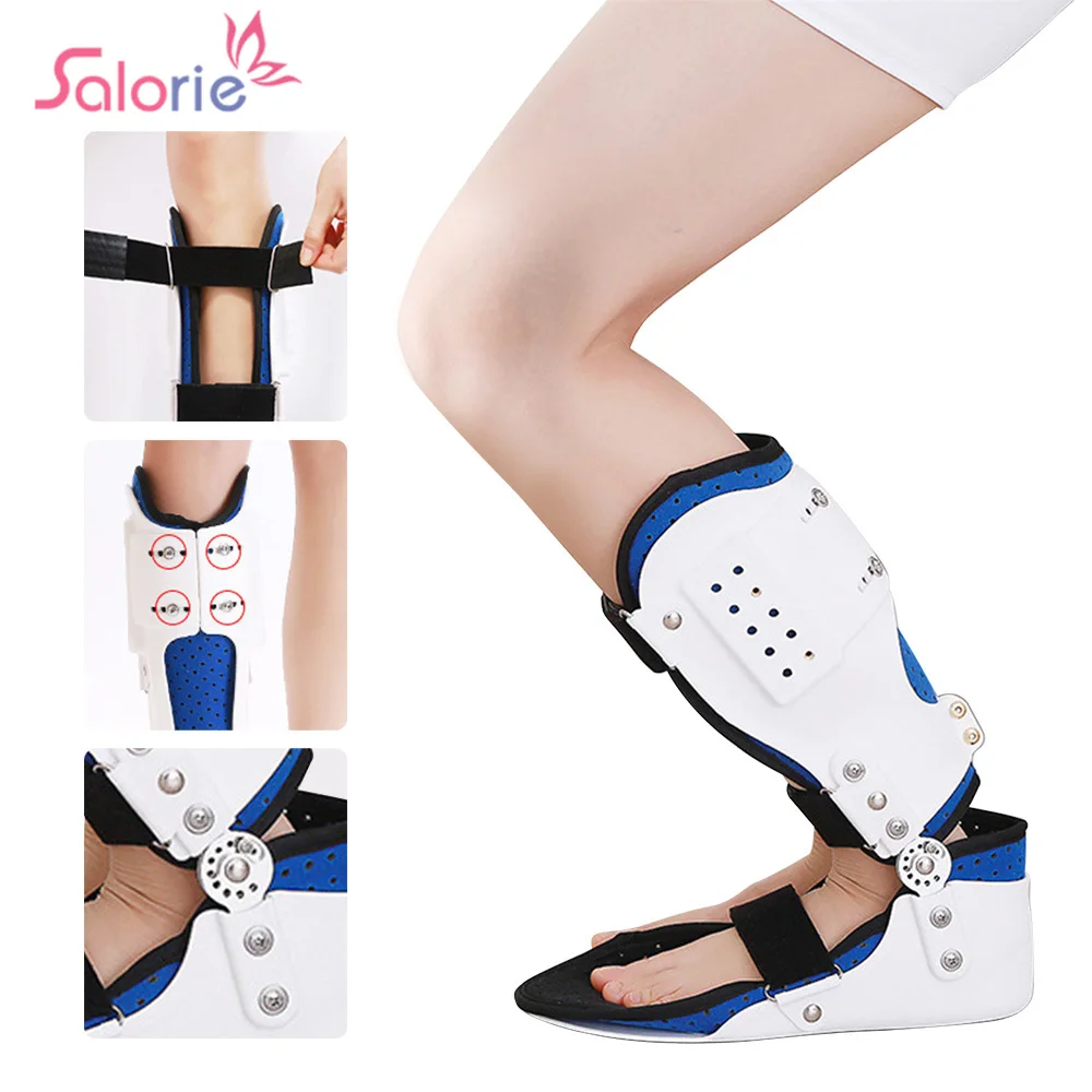 

Left & Right Ankle Brace Foot Drop Corrector Ankle Joint Varus Valgus Calf Fracture Fixer Breathable Adjustable Leg Feet Support