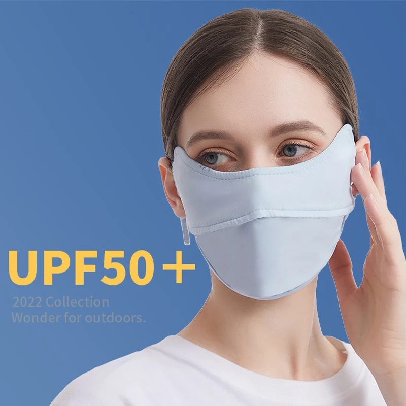 Enhanced UV Protection Ice Silk Summer Mask with Eye and Sunshade Coverage