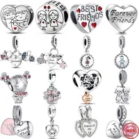 New 925 Sterling Silver Best Friend Soul Companion Dangle Charm Diy Fit Original Pendant Charm Bracelet Women Fashion Jewelry 1