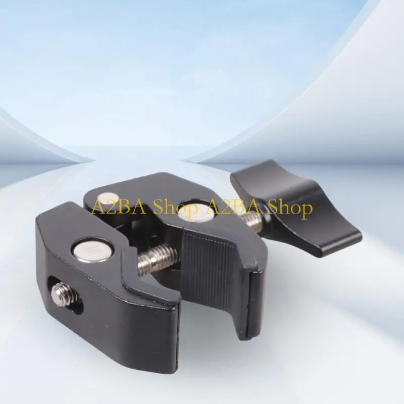 DSLR 카메라 모니터 용 1/4 인치 3/8 인치 나사 구멍이있는 A2BA 금속 슈퍼 클램프 암 클램프 LED 라이트 마이크 액세서리