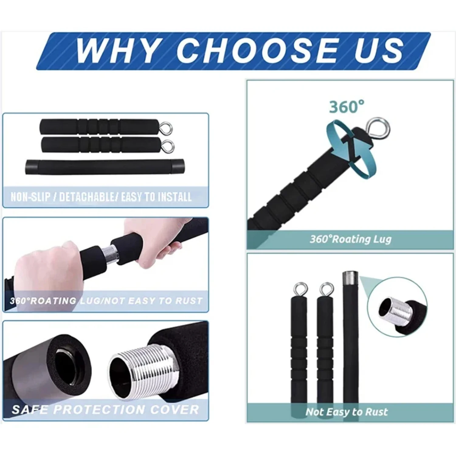 Fitness Stick Bodybuilding Elastic Bands Workout Latex Pull Rope Portable Pilates Resistance Bands Set Fitness Equipment
