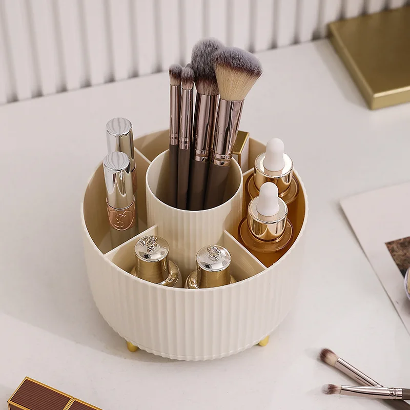 Storage Box Self Adhesive Storage Box Desk Organizer Storage Organizer Office desk storage box pen holder painting brush makeup storage box 360 &deg; rotating office school multifunctional