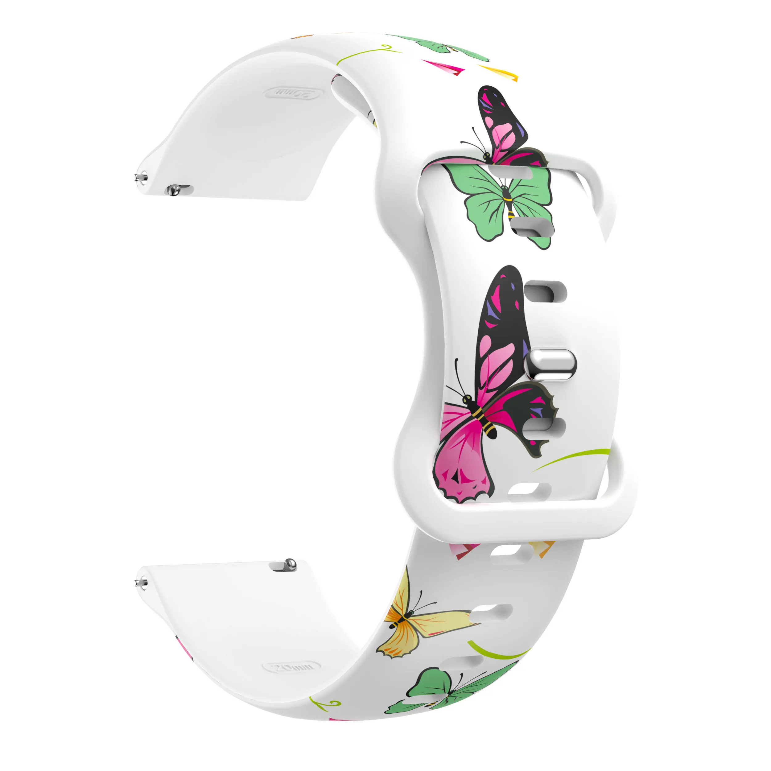 Colorful 20mm Silicone Printed Strap - Premium Replacement Wristband