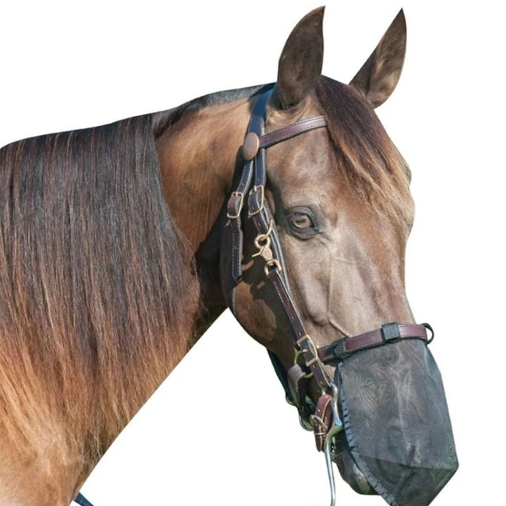 Horse Nose Mosquito Protection Mesh Breathable Headgear Horse Nose Cover Protector Horse Nose Net for Horse Face Protection