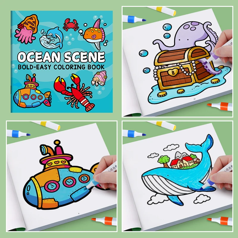 Children's fun doodle book: an enlightening coloring book for learning to draw and color, which can improve concentration