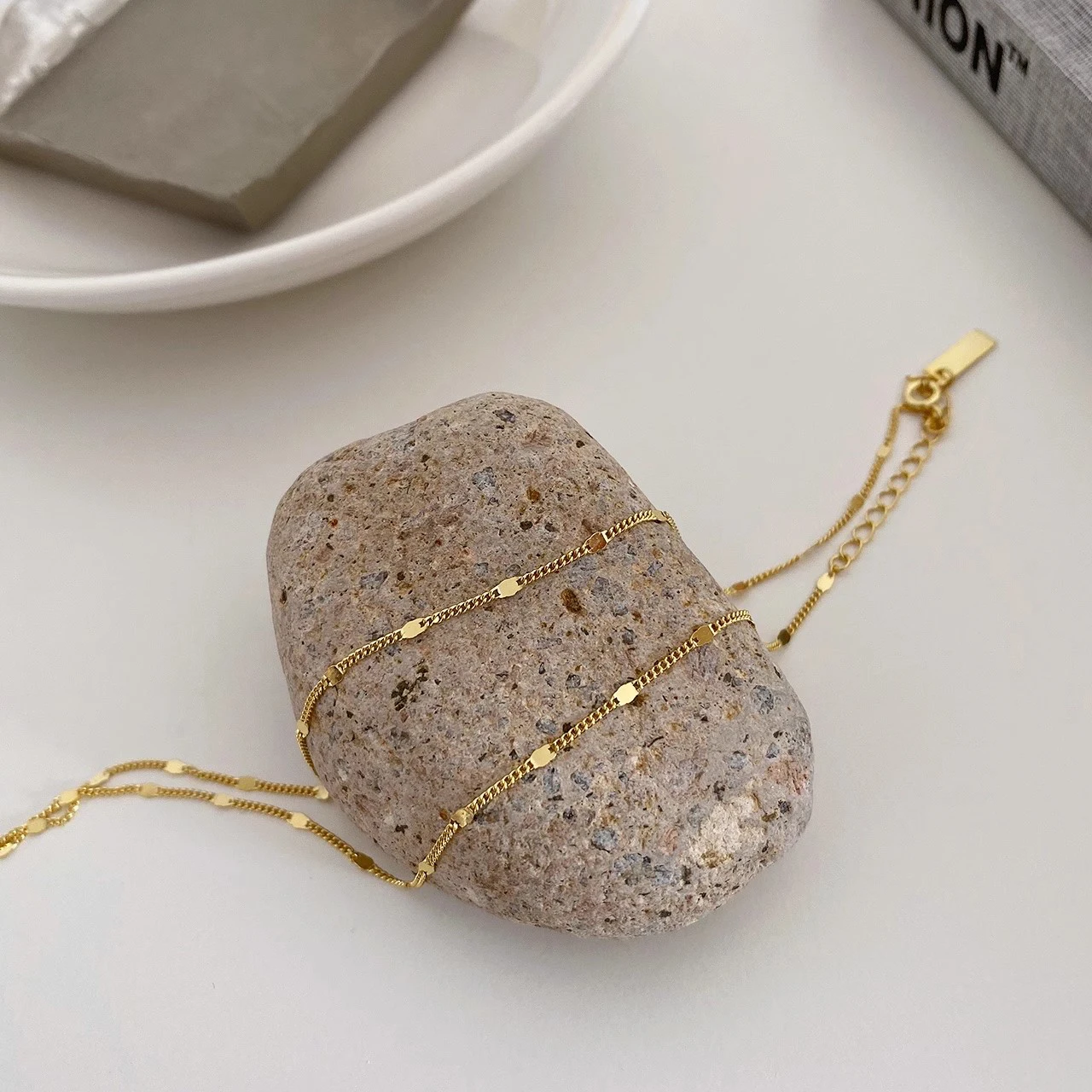 Gold Plated Stainless Steel Minimalist Stacked Choker Chain Necklace Fashion Jewelry Gifts For Women Ladies Students Girls silver necklace cuban link chain necklace gold nameplate necklace stainless steel chain steel chain