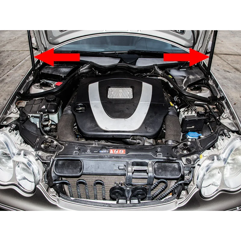 메르세데스 벤츠 C 클래스 W203 S203 CLK C209 A209 OE A2038800029, A2038800429용 프론트 보닛 후드 지지 가스 스트럿 스프링 2개