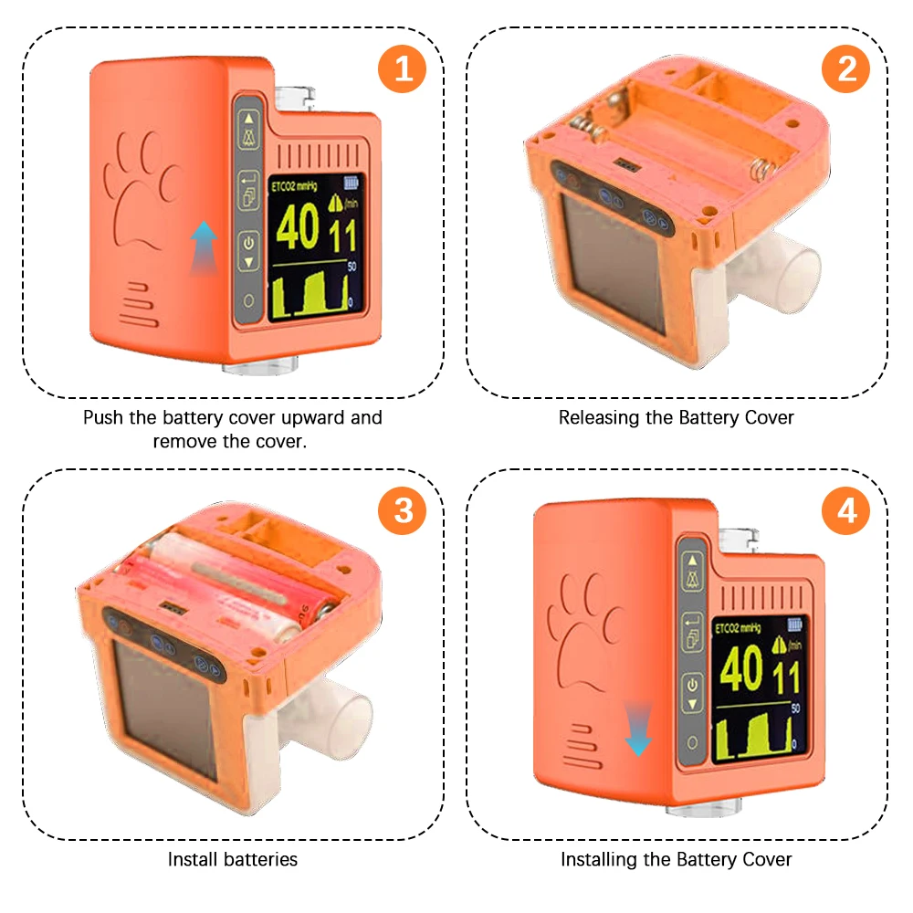Veterinary Expiratory Carbon Dioxide Monitor Capnography ETCO2 Monitor Sensor Fo