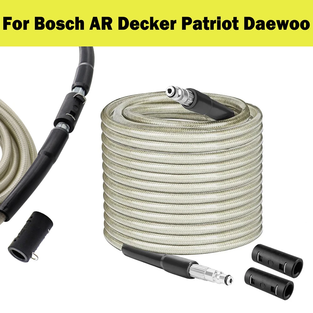Pressão Lavadora Mangueira de Extensão Limpeza Pia Tubo Cord Conector Rápido para Bosch ar Azul Preto Decker Patriot Daewoo Bort Alta