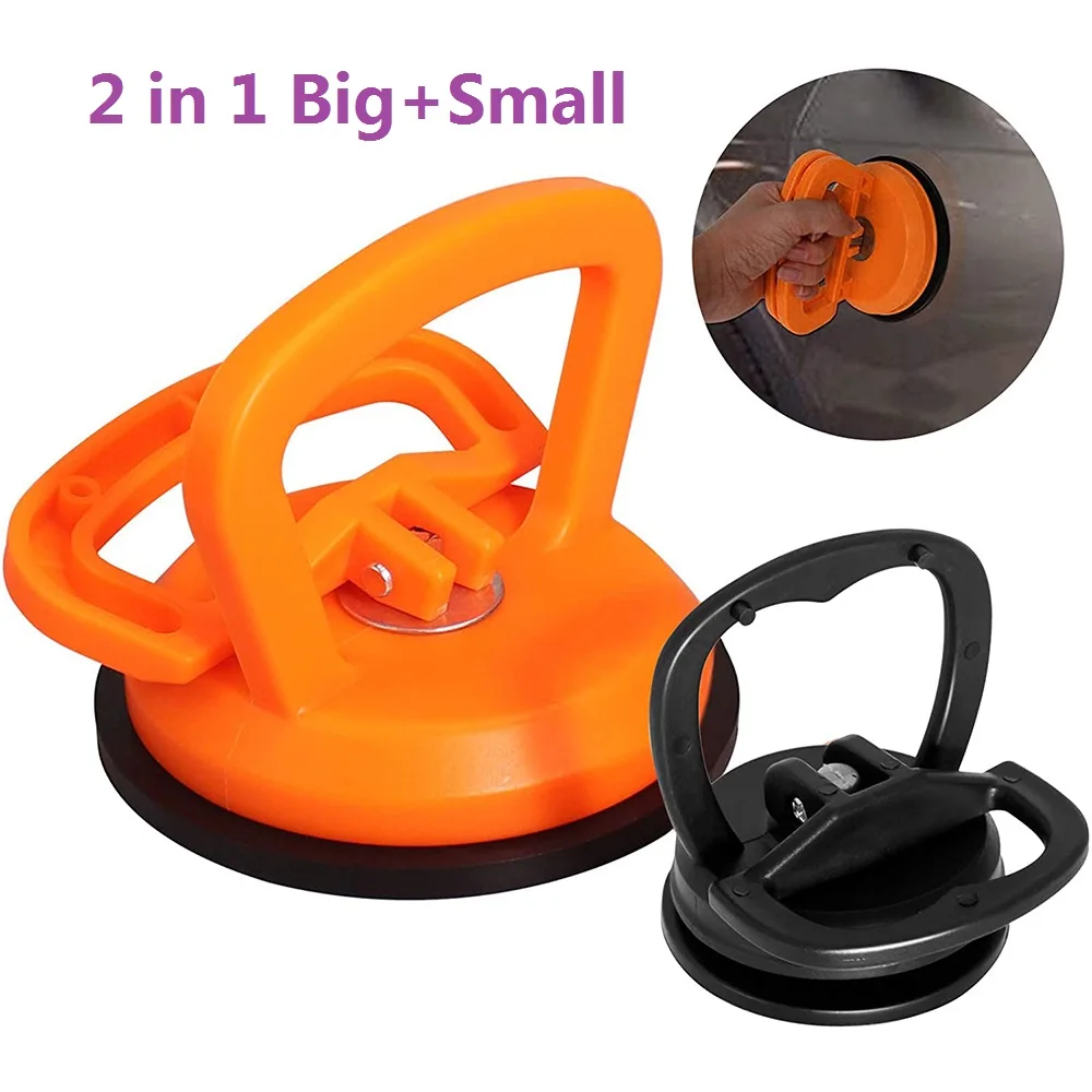 2 in 1 Car Repair Tool Body Repair Puller Big/Small Orange/Black Suction Cup Remove Dents Puller For Dent Glass Suction Removal