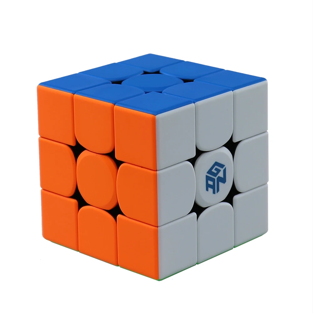 GAN 356M-High Cube de Vitesse Magnétique 3x3, Speed Cube Magique Coloré  sans Autocollant avec 4 GES Extra, Jeu de Casse-Tête avec 48  Aimants/Numérique IPG en Forme d'Aile/GES+, Cadeau Enfant Adulte :  