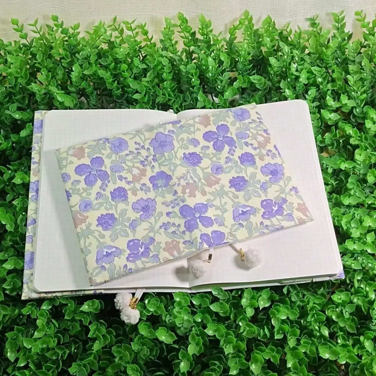 Purple Puff Notebook Cover and Planner Case - Protective Journal Shell for Office Stationery Supplies