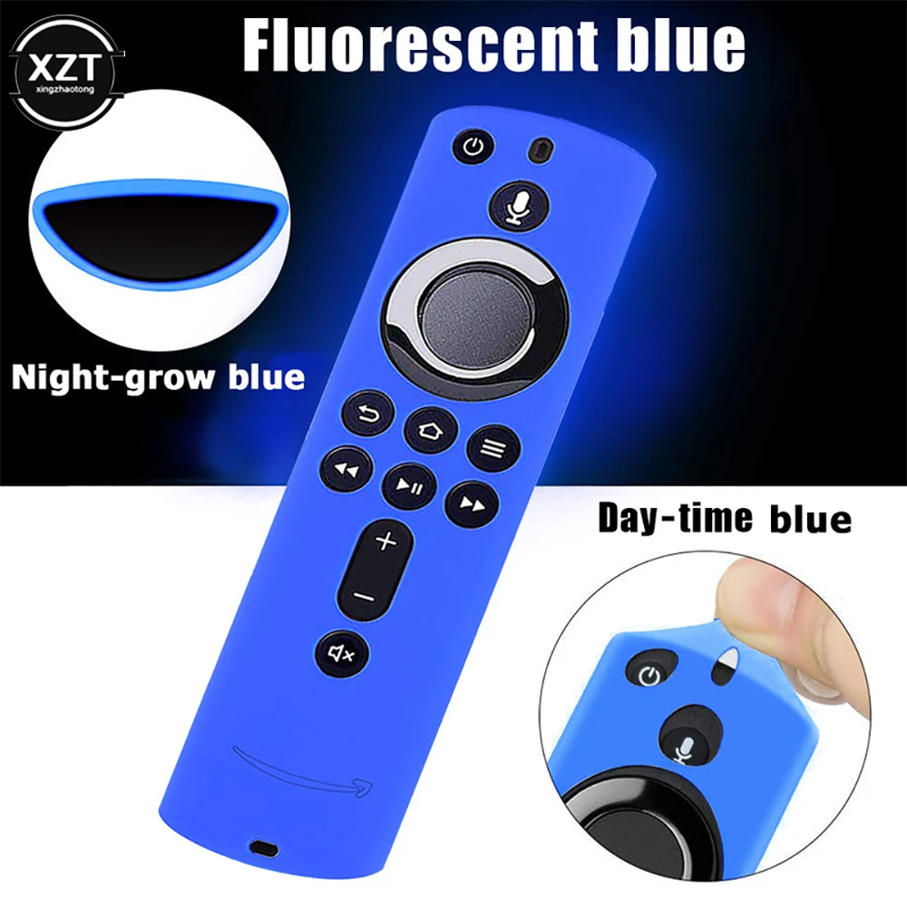 Protective Case 5.9 Inch Remote Cover Silicone Anti-slip on the Back Shockproof Washable For Fire TV Stick 4K Remote Control