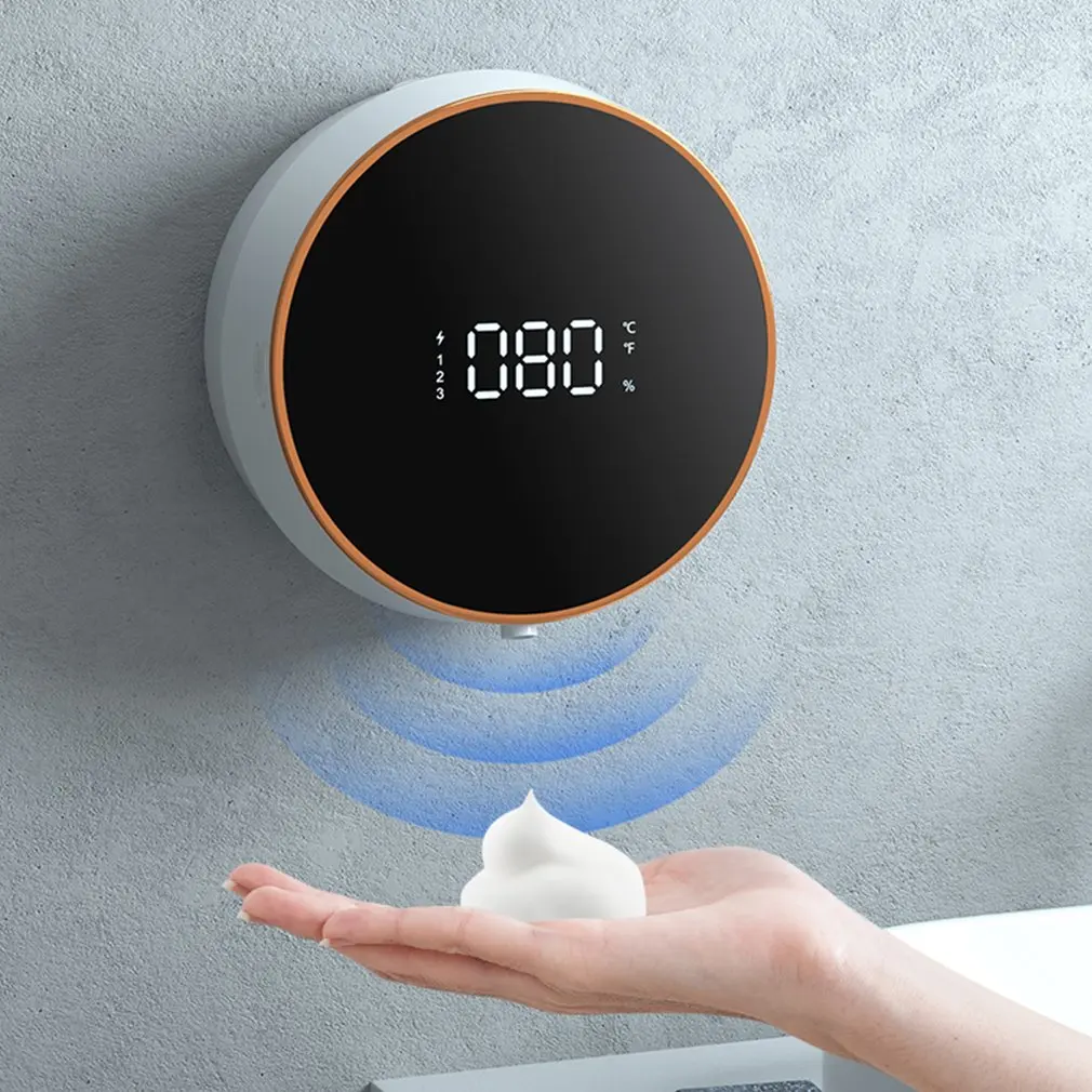 

W1 300ML Wall Soap Dispenser Thermometer Liquid Sanitizer Smart Infrared Temperature Measurement Sensor Hand Washer Sanitizer
