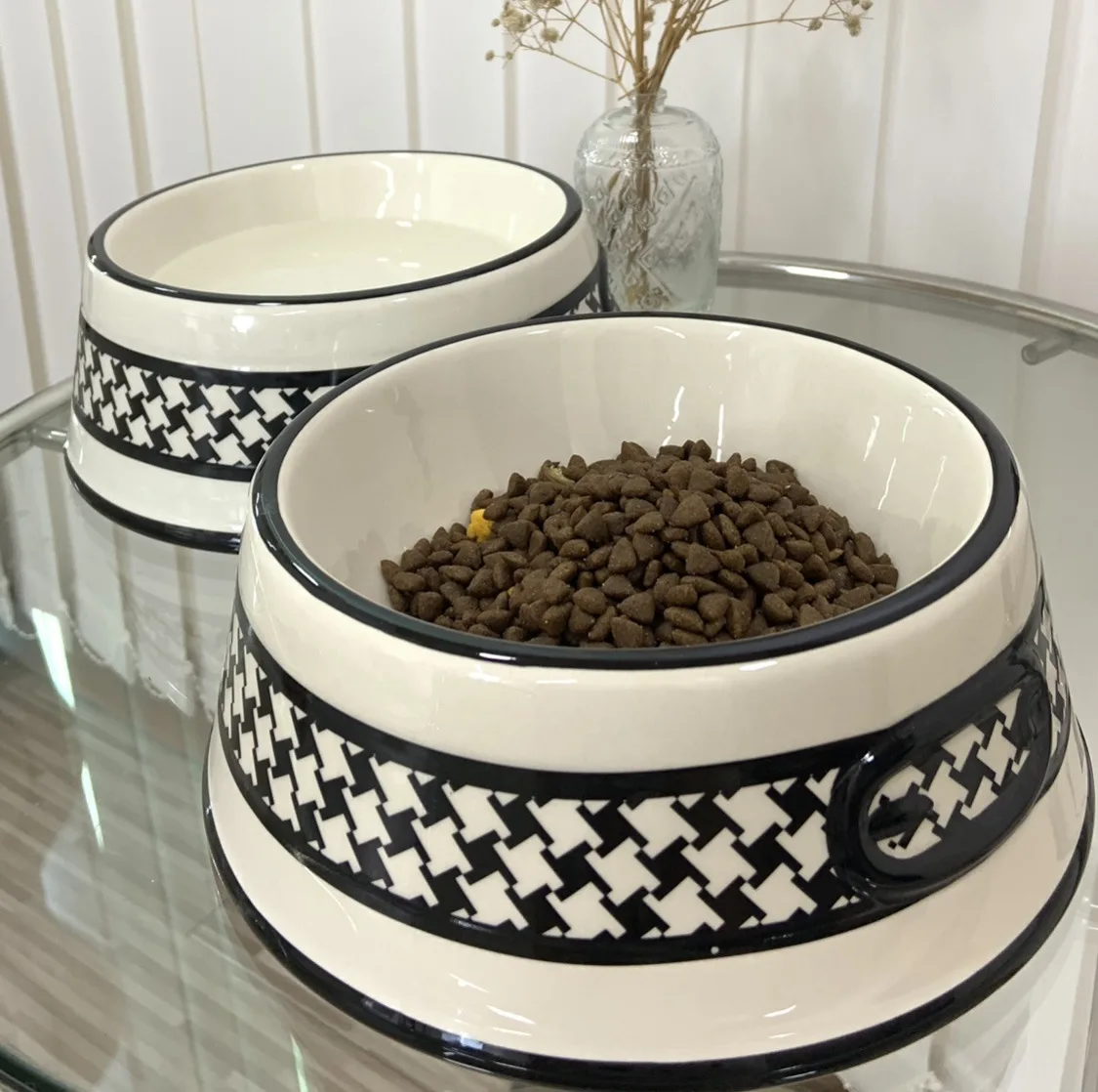 

Luxury Pet Dog Bowl Puppy Cat Feeder Pad Waterproof Ceramic Large Bowl Drinking Bowls Product Supplies French Bulldog Bowl
