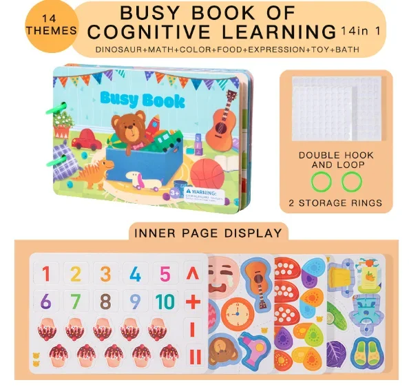 Learning Game Montessori Activity Book Paste Sticker Logical Life Ability Sorting Educational Matching Toddler For Kids Gift