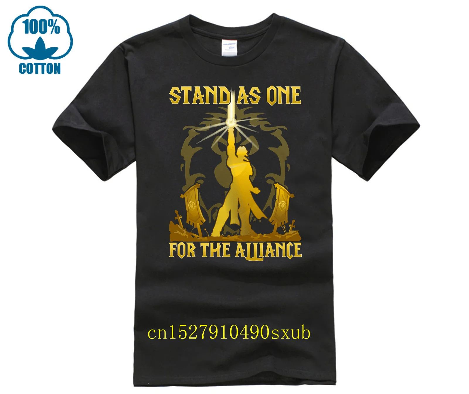 Stand As One For The Alliance Anduin Wrynn Wow Camicie Maglietta Da Uomo Wow Tee Manica Corta