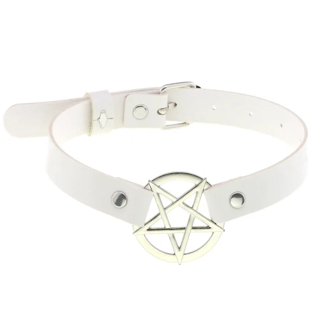 Pentagram Punk Choker Aesthetic Egirl Emo Cool Collar For Girl