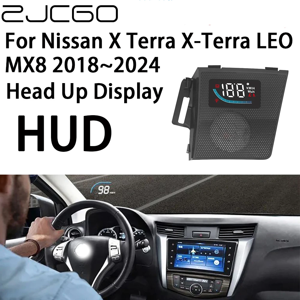 

ZJCGO Auto HUD Car Projector Alarm Head Up Display Speedometer Windshield for Nissan X Terra X-Terra LEO MX8 2018~2024