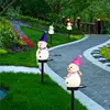 Christmas Solar Pathway Lights Snowman Waterproof Christmas Pathway Lights Stake Solar Christmas Decorations Outdoor Christmas 1