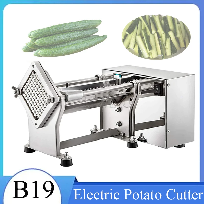 Stainless Steel Electric Tabletop Cutting Potato Chip French Fries Machine Fryer Vegetable Strips Dice Cutter Cubing for Kitchen