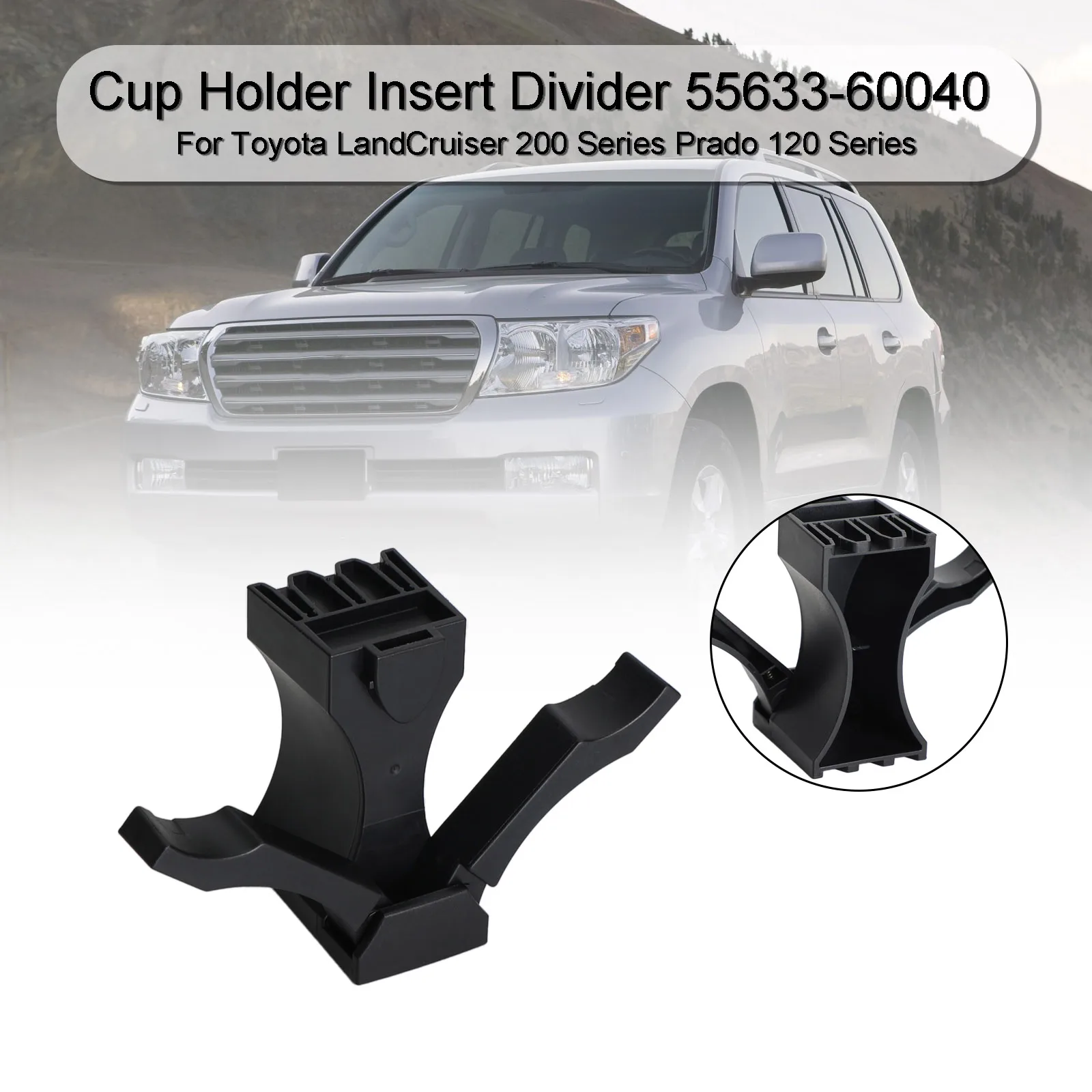 Artudatech Cup Holder Insert 55633 60040 For Toyota LandCruiser 200