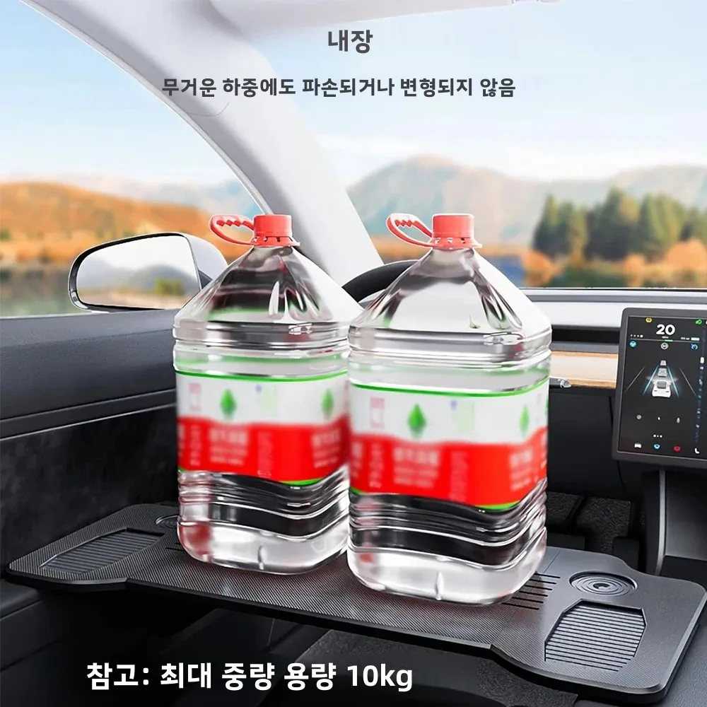 테슬라 모델 3 Y용 Caer 차량용 트레이 테이블, 음식 및 음료 트레이 홀더, 노트북 스탠드, 자동차 핸들용 드라이브 데스크, 사무용품