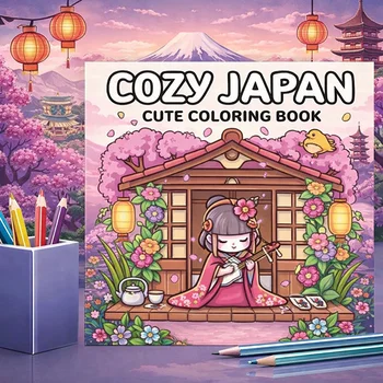 Cozy Japan Adult Coloring Book 1