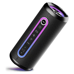 Portable Bluetooth Speaker with 30W Stereo Sound, Waterproof Design, and 24 - Hour Playtime - Speaker (Black)