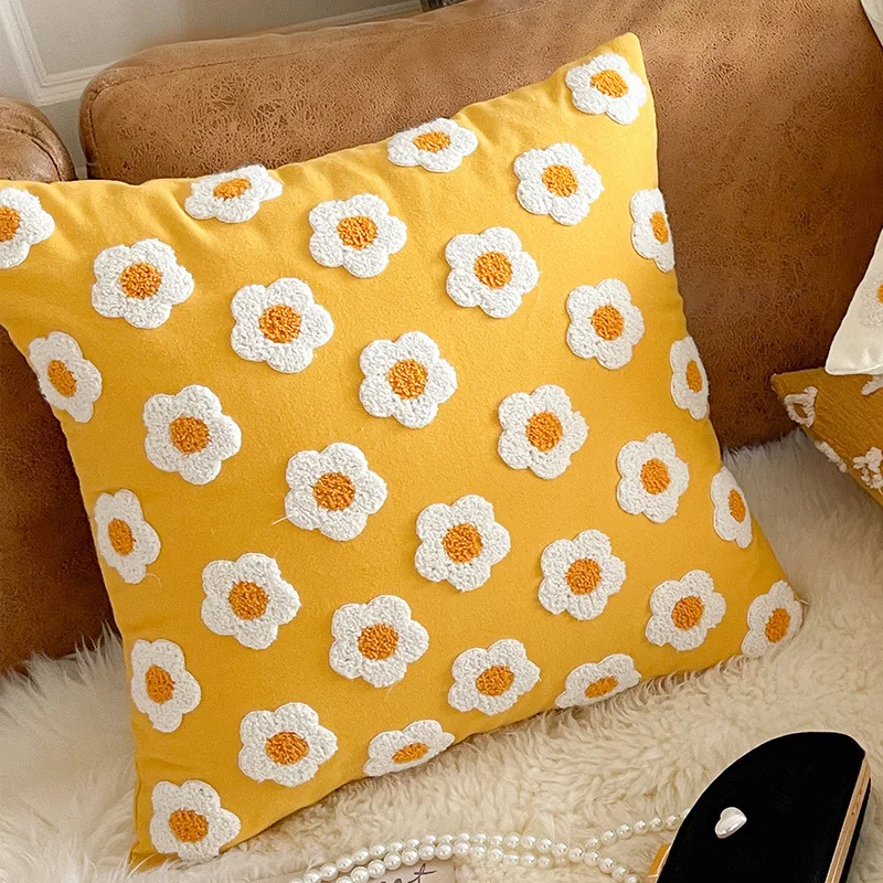 Unittype 3 Almohadas Esféricas De Flores De 18.8 X 15.7 Pulgadas, Almohadas De Felpa Con Flores De Felpa Para Asiento De Lectura Cojin De Piso De
