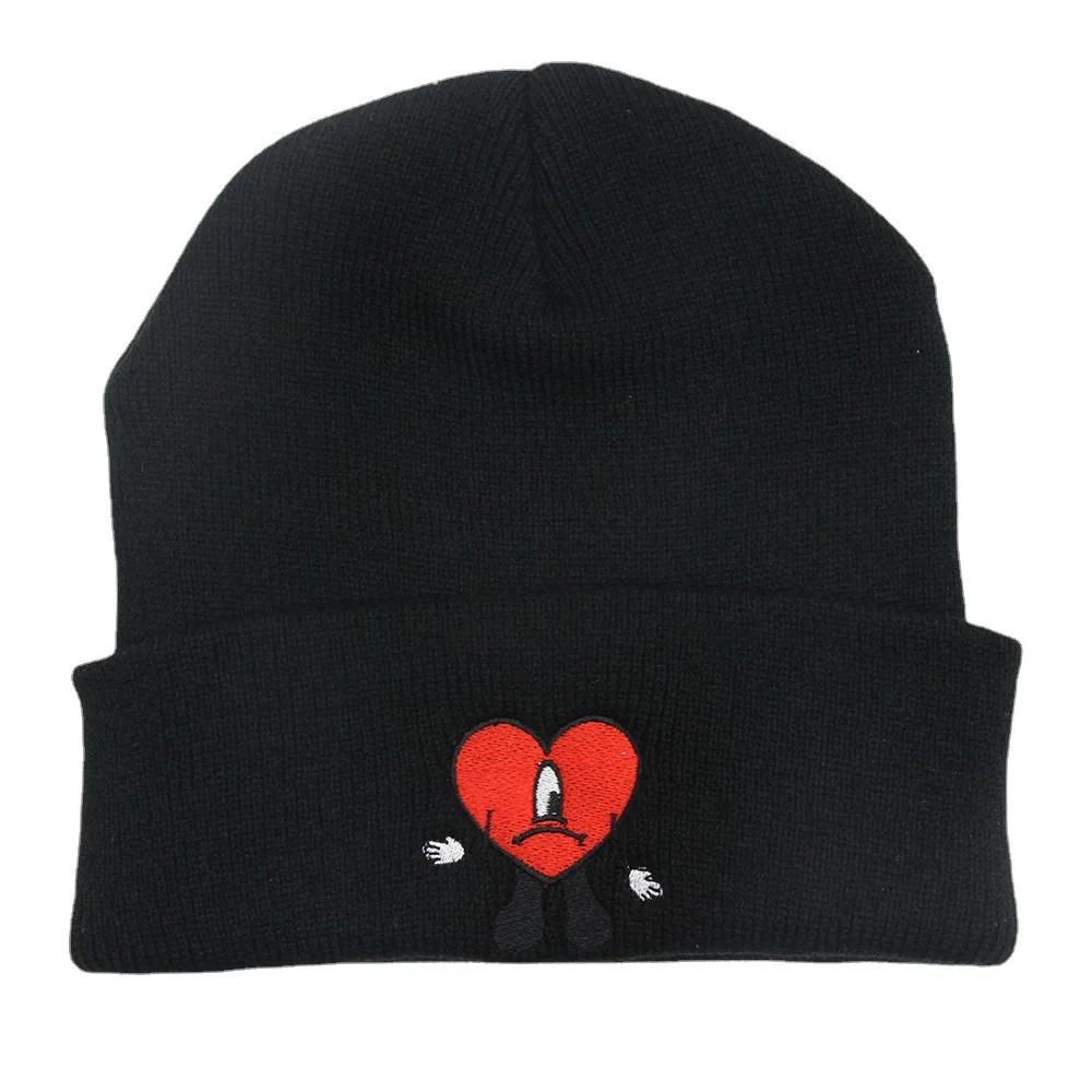 Anime Bad Bunny Warm Hat Cosplay Women's Versatile Knitting Embroidery Cap Personality Trend Outdoor Hat