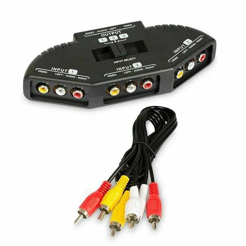1pc   AV RCA й ġ ñ  й STB TV DVD VCD ÷̾ й ̺   3  RCA ̺