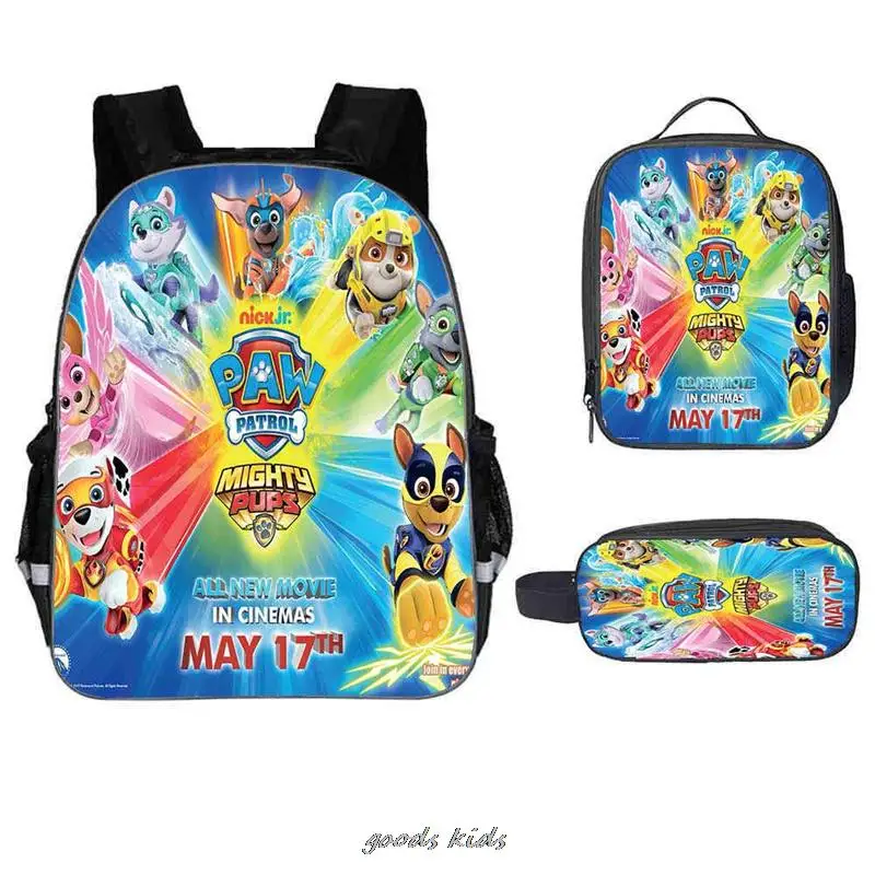 Paw Patrol School Backpack Lunch Box Book Bag 5 Piece SET Kids Gift Boy  Girl New