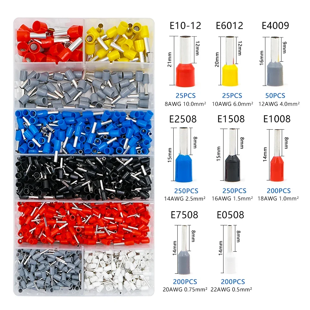 isolados kit terminal crimp fio fim 01