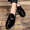Frosted embroidered beanie shoes men's leather Korean version all match pointed leather shoes men's personality casual shoes 2