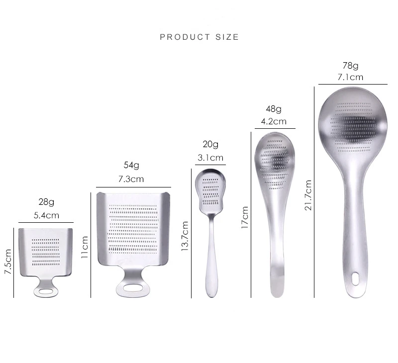 Description Picture 5 of itemStainless Steel Garlic Crusher Ginger Wasabi Grater Mustard Grinder Vegetable Press Device Chopper Cutter Home Kitchen Tool