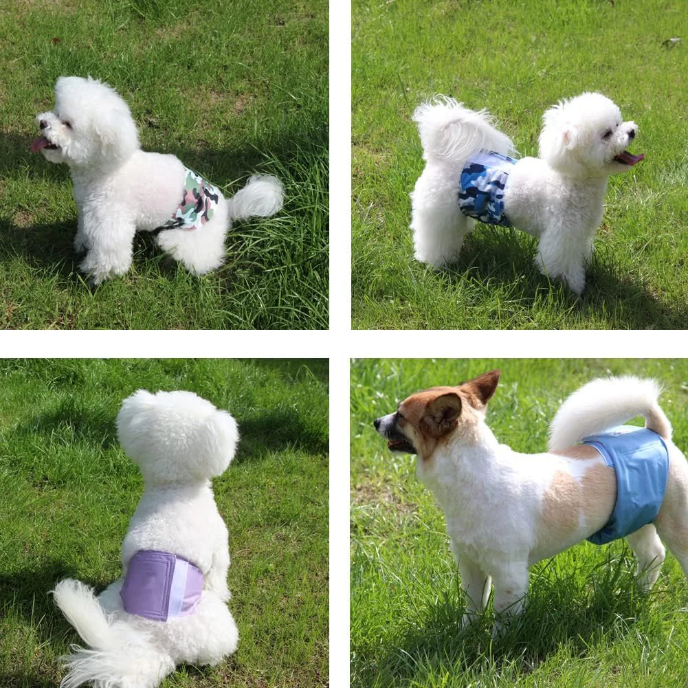 Male Dog Diapers (3 Pack) High Absorbing Dog Belly Bands for Male Dogs Washable Reusable Wraps