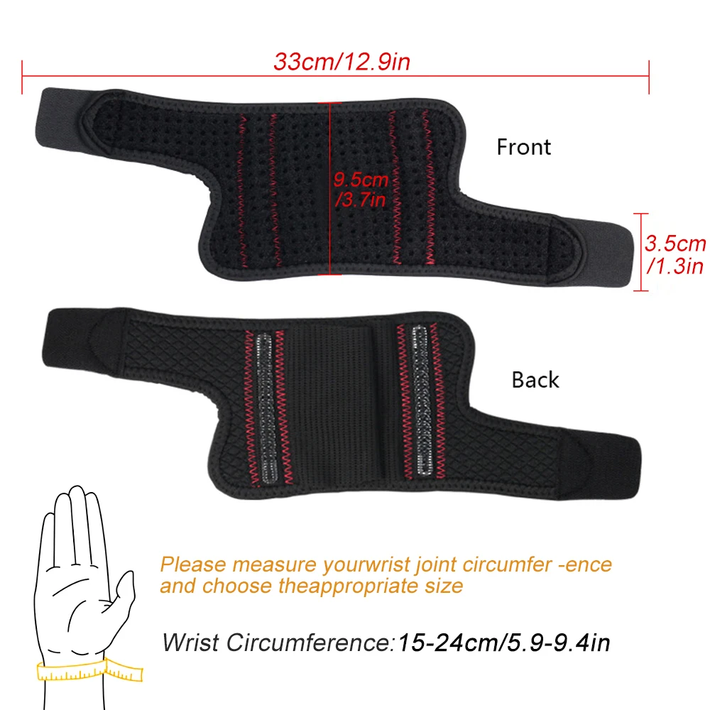 1Pcs Breathable Wrist Brace Wrist Wraps Support Adjustable Straps for Weightlifting Tendonitis Arthritis RSI Wrist Pain Relief sports wrist guards
