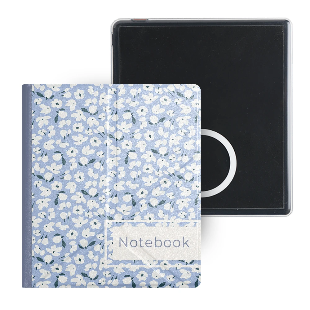 Twosheep Magnetic Detachable Case with Auto Sleep/Wake - Small Fresh Floral Design, 7 Inch