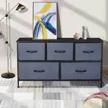 

5 Tiers Storage Drawers Living Room Furniture 5Bin Bedroom Organizer Nightstand Closet Home Storage Drawers Clothes Storage
