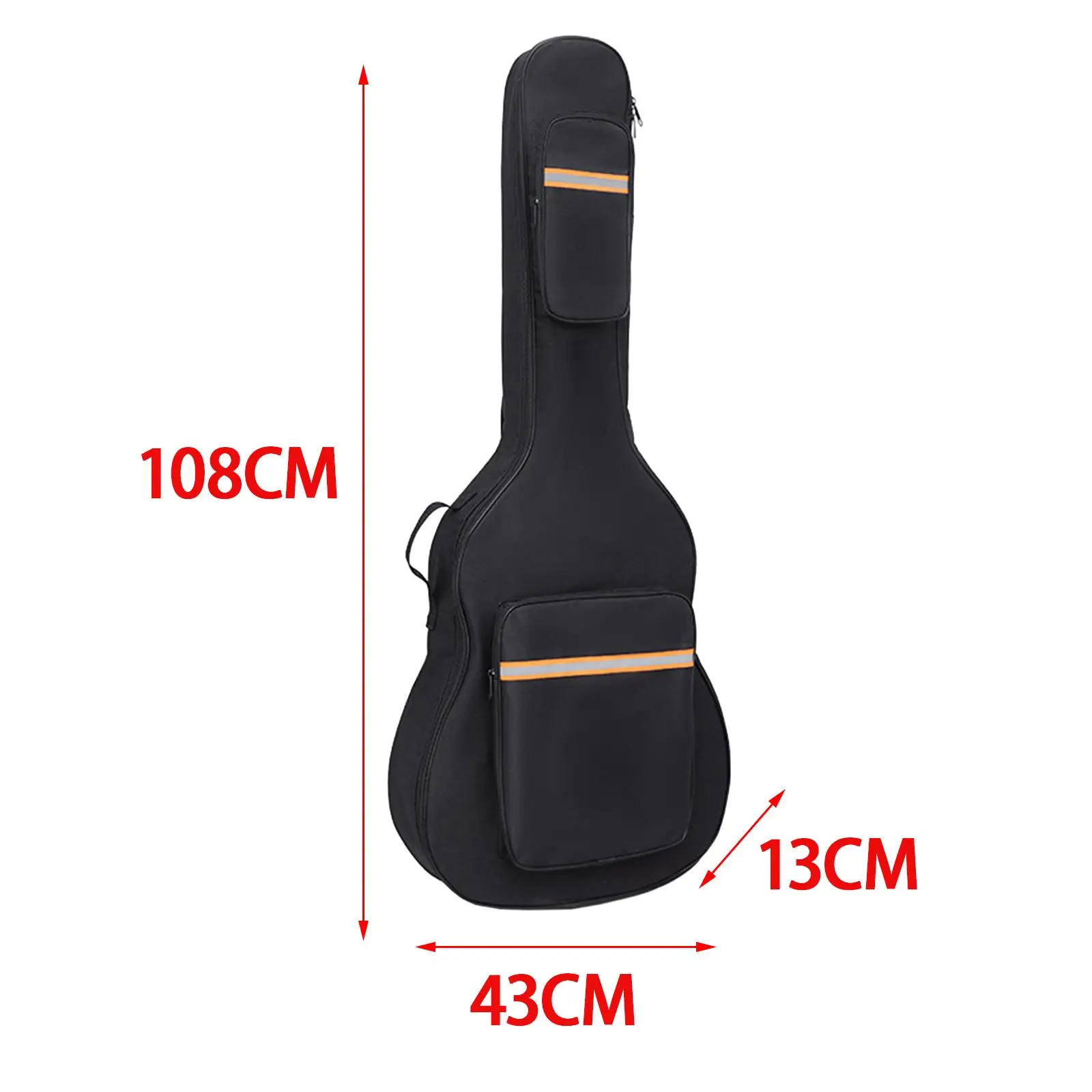 

Guitar Gig Bag Soft Paddd Protection Travel with Reflective Strips Electric Bass Bag Shoulder Bag Acoustic Guitar Carrying Case