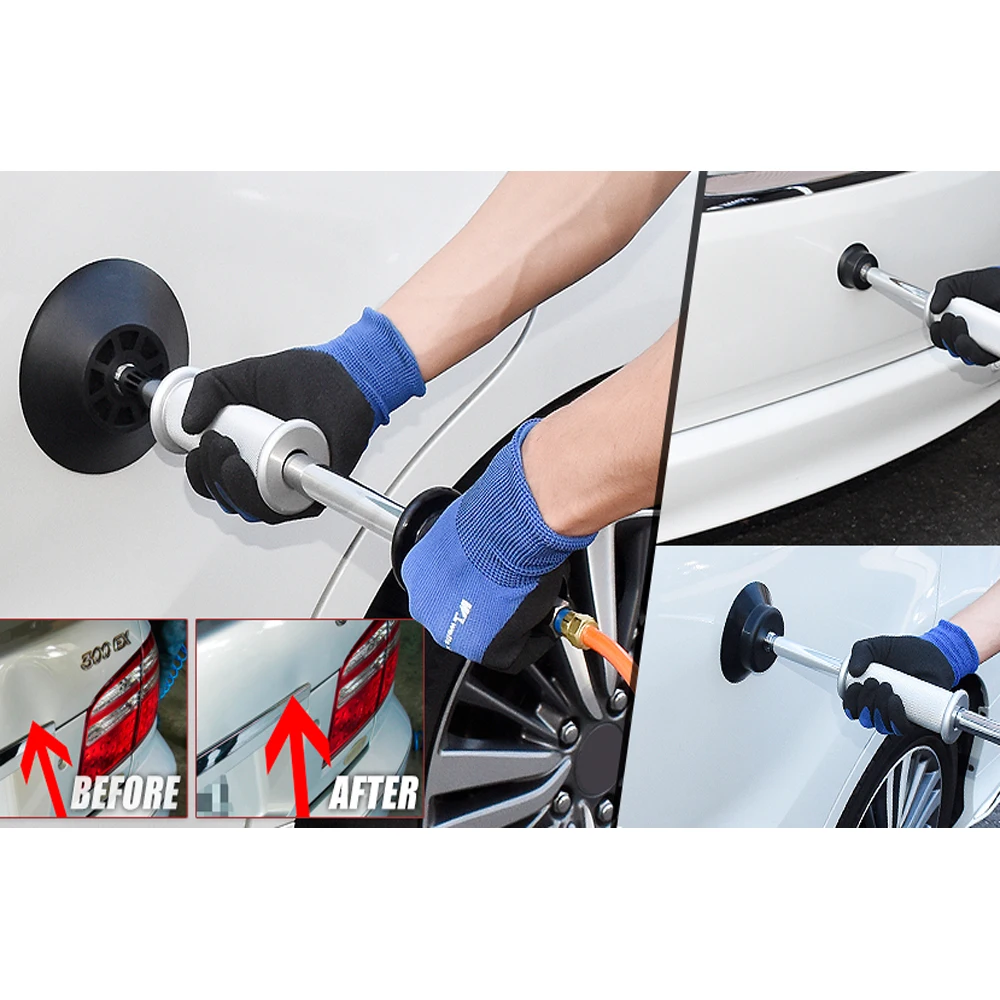 Air Suction Dent Puller Kit With 2 Cups & Slide Hammer – Pneumatic Auto Body Repair