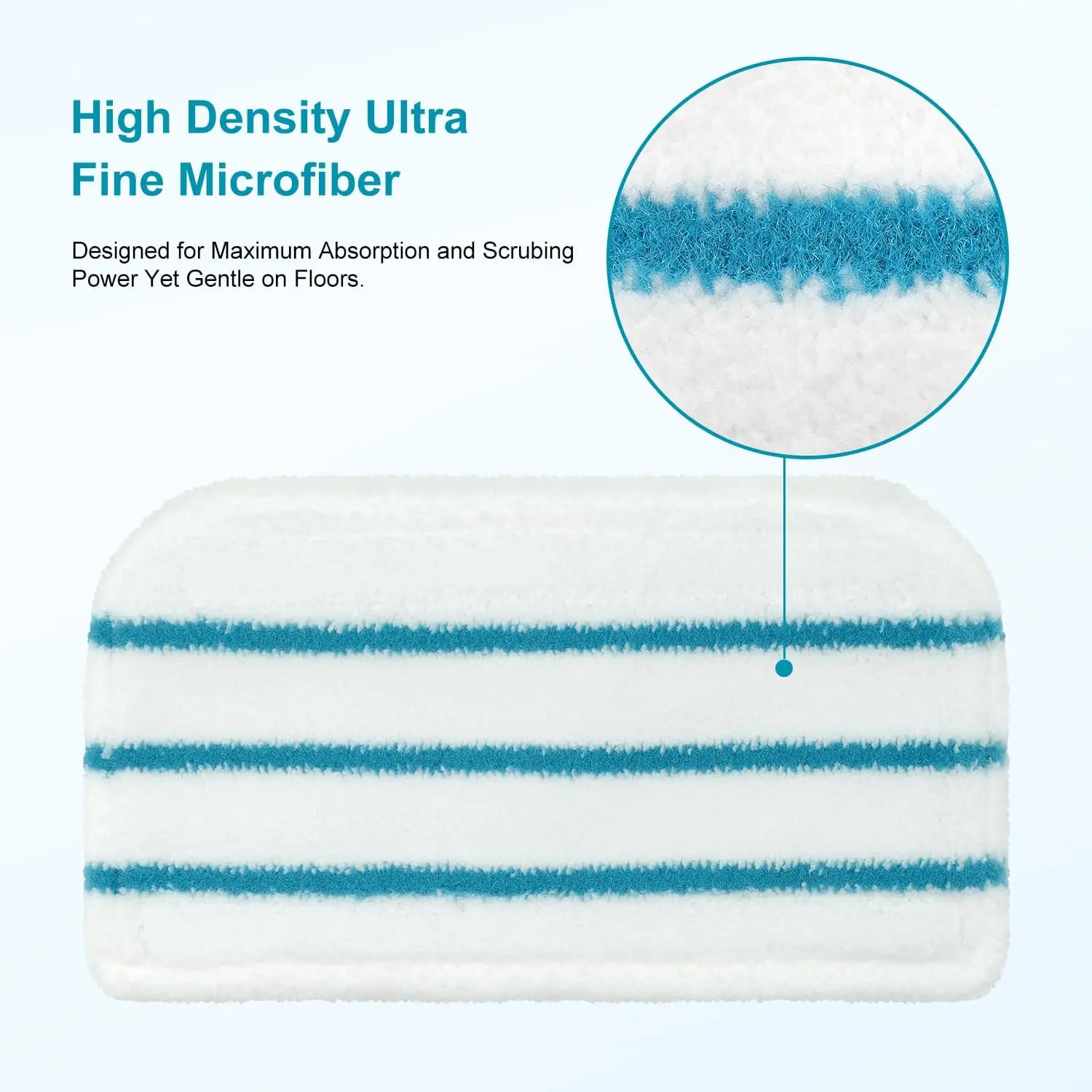 Premium Microfiber Floor Washer Pads - High-Performance Dust and Dirt Cleaning Cloths for Steam Mops (1 or 2 Pack)