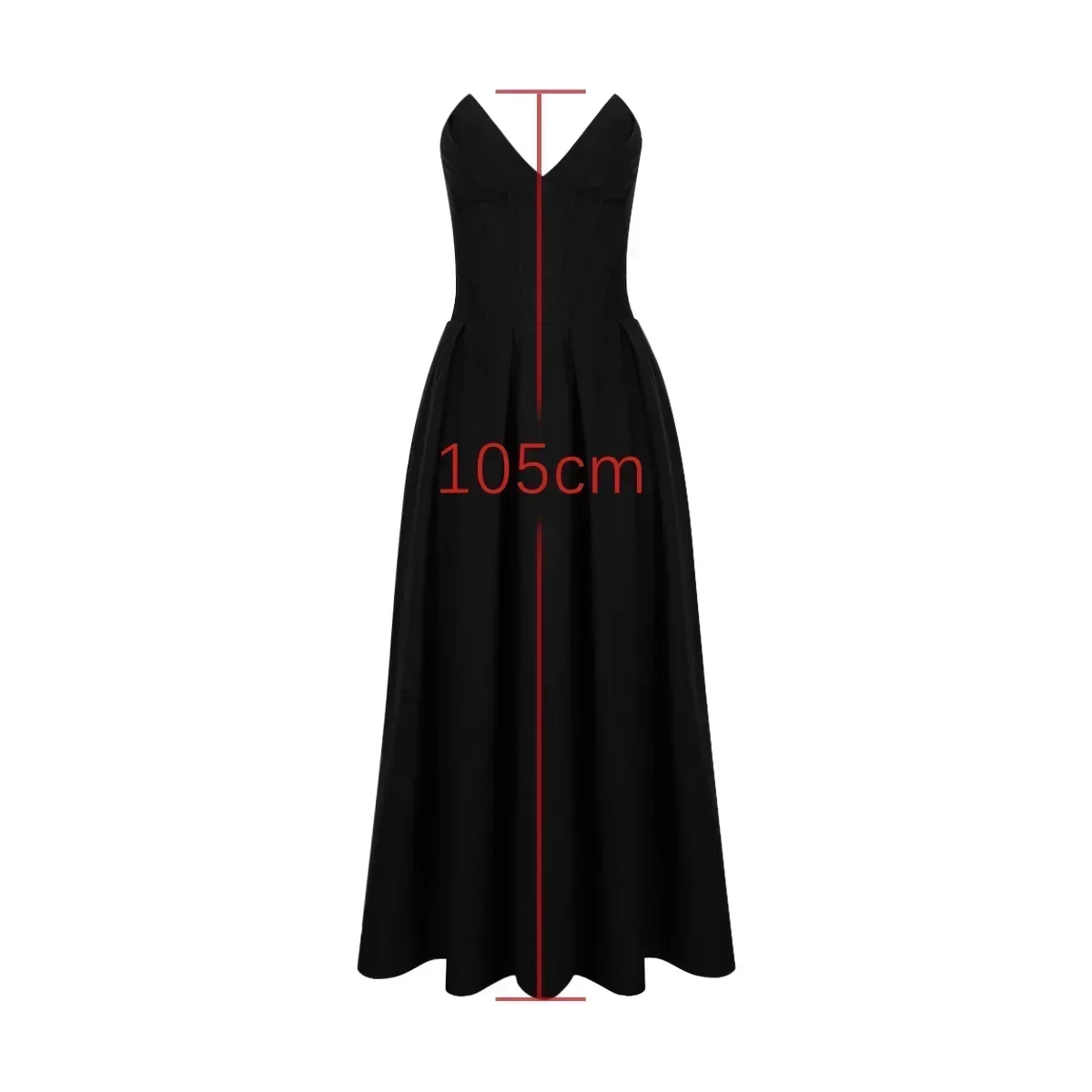 Suninheart Black Elegant Wedding Events Dress Sexy Strapless