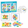 Kids Rainbow Stick Puzzle Montessori Toys Color Sensory Logical Thinking Matching Games Children Early Educational Wooden Toys 2