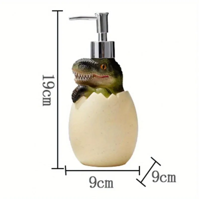 560ml Lotion Dispenser Large Capacity Cute Dinosaur Refillable Empty Bottle Hand Cleanser Shampoo Container Bathroom Supplies