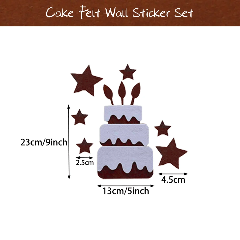 Ins Style Kaffeefarbe 0-9 Zahlen Filz Wandaufkleber Alles Gute zum Geburtstag Hut Flagbanner Ballon Babyparty Kindergeburtstag Party Dekor – Detail 21