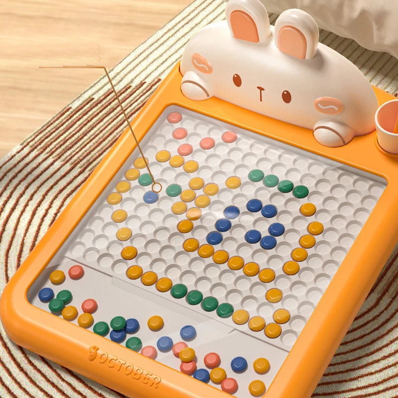 Rabbit Magnetic Drawing Board Bunny Doodle Board With Magnet Beads And Pen For Kids